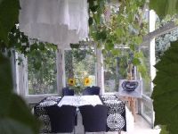 Widok domu z lotu ptaka oraz taras.